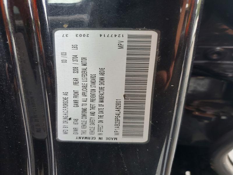 Продаж на аукціоні авто 2004 Porsche Cayenne, vin: WP1AB29P54LA62801, номер лоту: 64039606