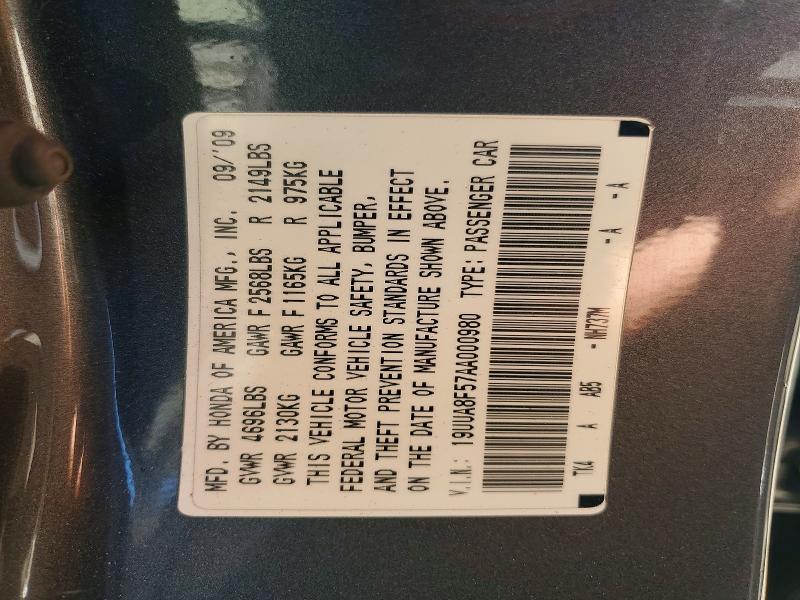 Продажа на аукционе авто 2010 Acura Tl, vin: 19UUA8F57AA000980, номер лота: 67646956