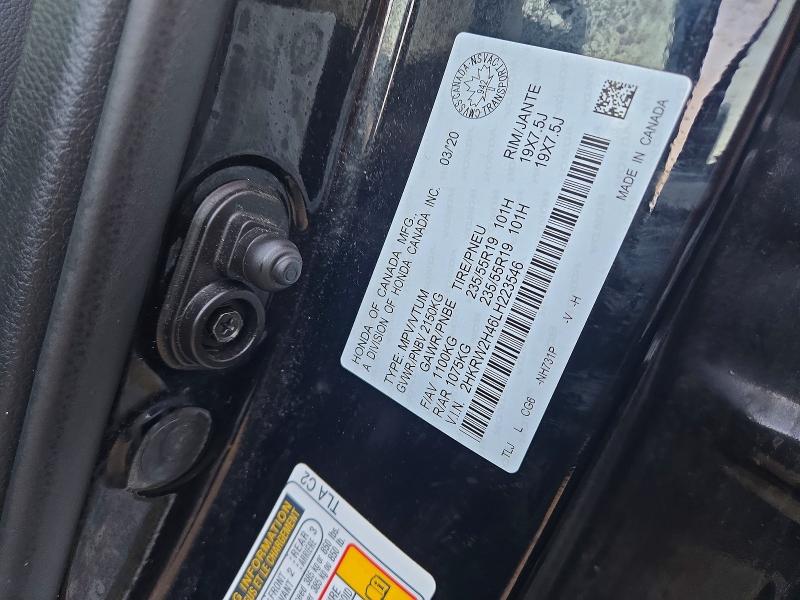 Aukcja sprzedaży 2020 Honda Cr-v, vin: 2HKRW2H46LH223546, numer aukcji: 66703736
