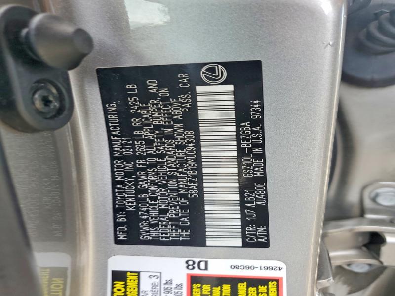 Продаж на аукціоні авто 2021 Lexus Es 350, vin: 58AEZ1B19MU094308, номер лоту: 67709606