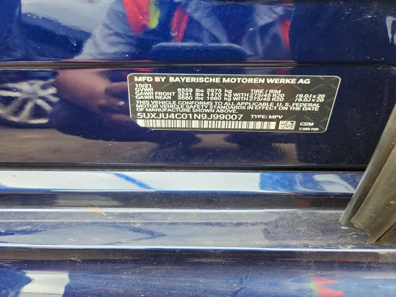 Продажа на аукционе авто 2022 Bmw X5, vin: 5UXJU4C01N9J99007, номер лота: 70336666