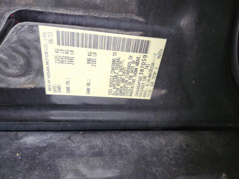 Продажа на аукционе авто 2016 Nissan Maxima, vin: 1N4AA6AP5GC387059, номер лота: 68387356