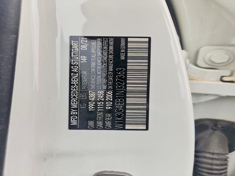 Продаж на аукціоні авто 2022 Mercedes-benz A, vin: W1K3G4EB1NJ327363, номер лоту: 68725646