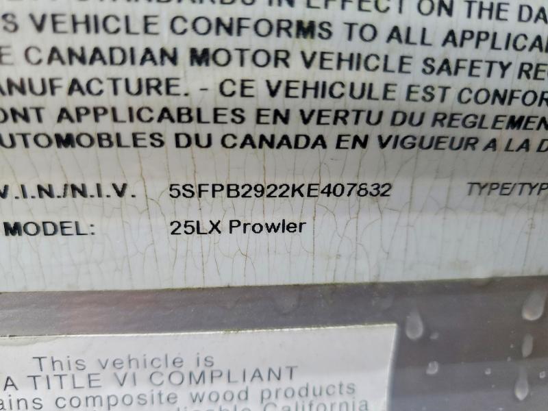 66593506 :رقم المزاد ، 5SFPB2922KE407832 vin ، 2019 Prowler Camper مزاد بيع