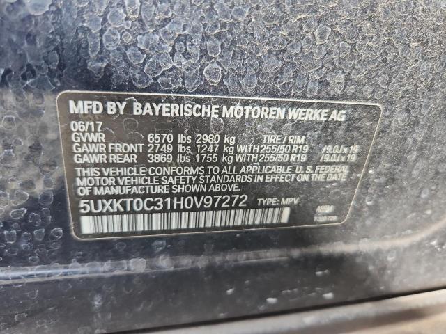 2017 Bmw X5 მანქანა იყიდება აუქციონზე, vin: 5UXKT0C31H0V97272, აუქციონის ნომერი: 67533056