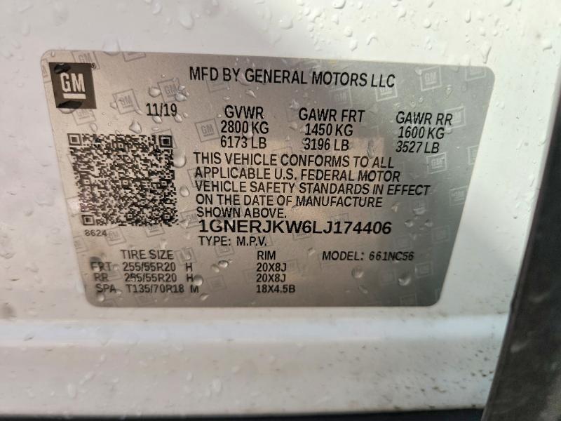 Aukcja sprzedaży 2020 Chevrolet Traverse, vin: 1GNERJKW6LJ174406, numer aukcji: 67484716