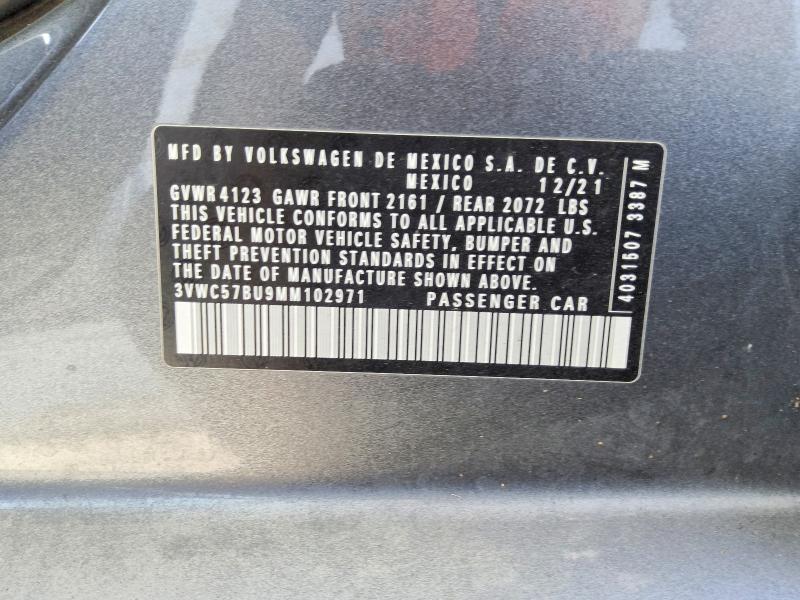 Aukcja sprzedaży 2021 Volkswagen Jetta, vin: 3VWC57BU9MM102971, numer aukcji: 66483506