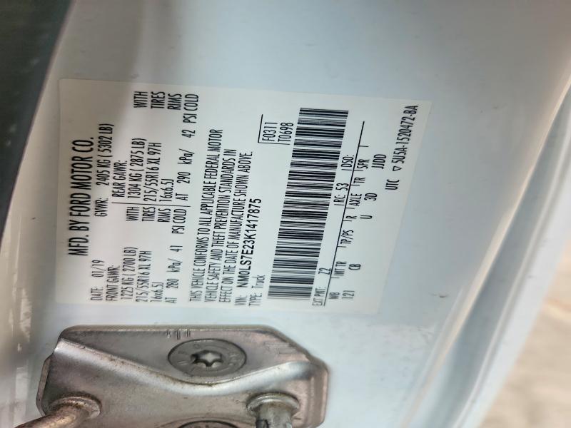 Продаж на аукціоні авто 2019 Ford Transit Connect, vin: NM0LS7E23K1417875, номер лоту: 67877566