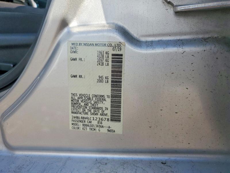 Aukcja sprzedaży 2020 Nissan Altima, vin: 1N4BL4BV4LC123678, numer aukcji: 66119696