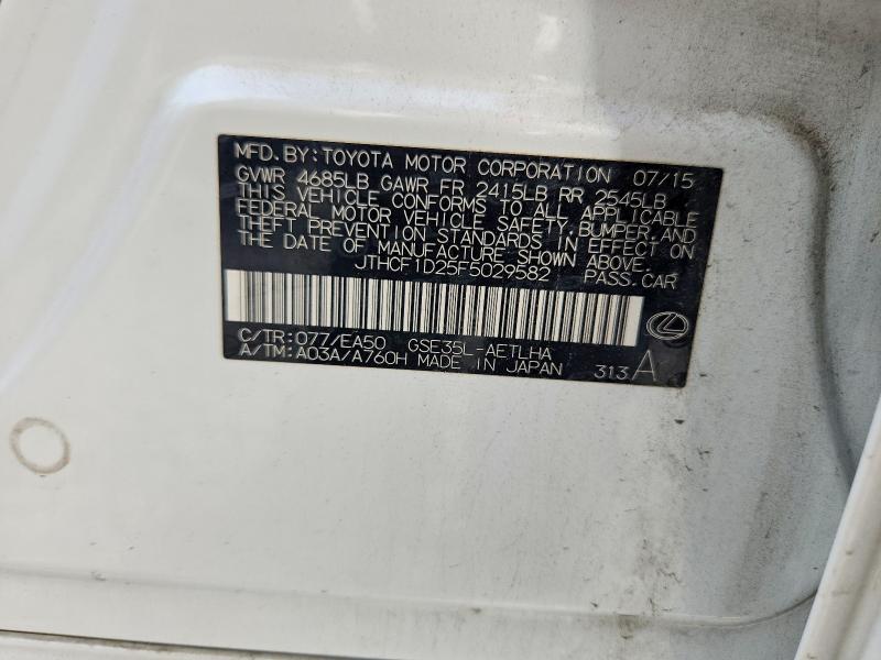 68948756 :رقم المزاد ، JTHCF1D25F5029582 vin ، 2015 Lexus Is 250 مزاد بيع