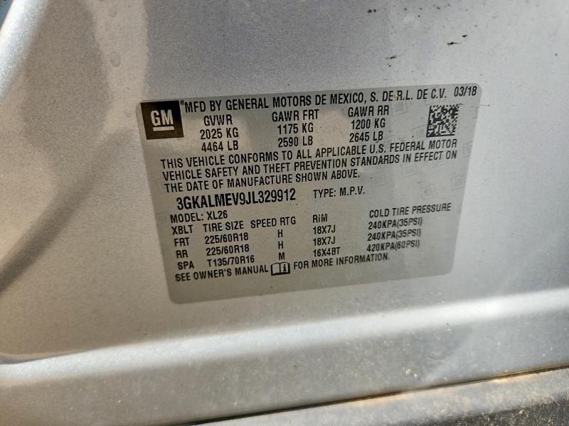 Aukcja sprzedaży 2018 Gmc Terrain, vin: 3GKALMEV9JL329912, numer aukcji: 68649226