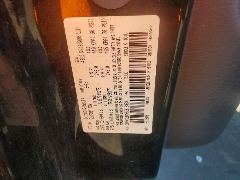 Продаж на аукціоні авто 2005 Dodge Ram 2500, vin: 3D7KS28CX5G813903, номер лоту: 70244226