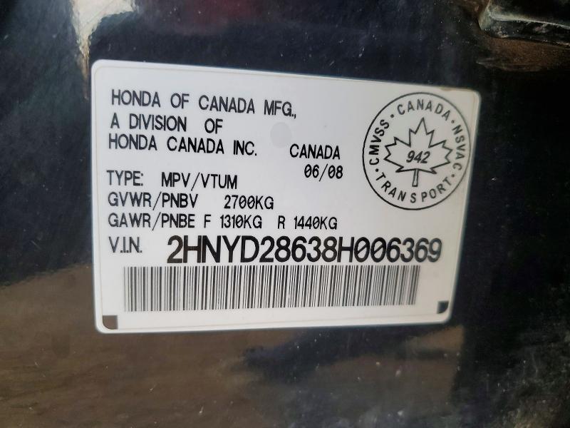 Aukcja sprzedaży 2008 Acura Mdx, vin: 2HNYD28638H006369, numer aukcji: 70122566