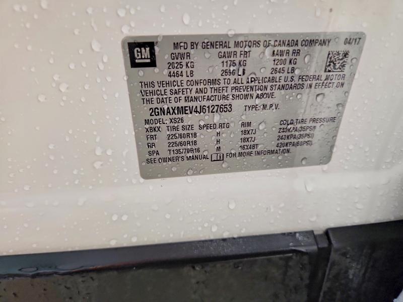 Продажа на аукционе авто 2018 Chevrolet Equinox, vin: 2GNAXMEV4J6127653, номер лота: 68755876