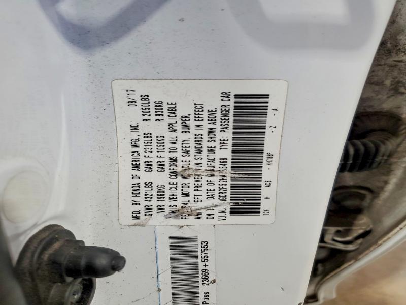 67347506 :رقم المزاد ، 1HGCR2F52HA285468 vin ، 2017 Honda Accord مزاد بيع