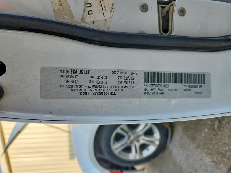2016 Dodge Charger მანქანა იყიდება აუქციონზე, vin: 2C3CDXBG9GH108809, აუქციონის ნომერი: 70479356