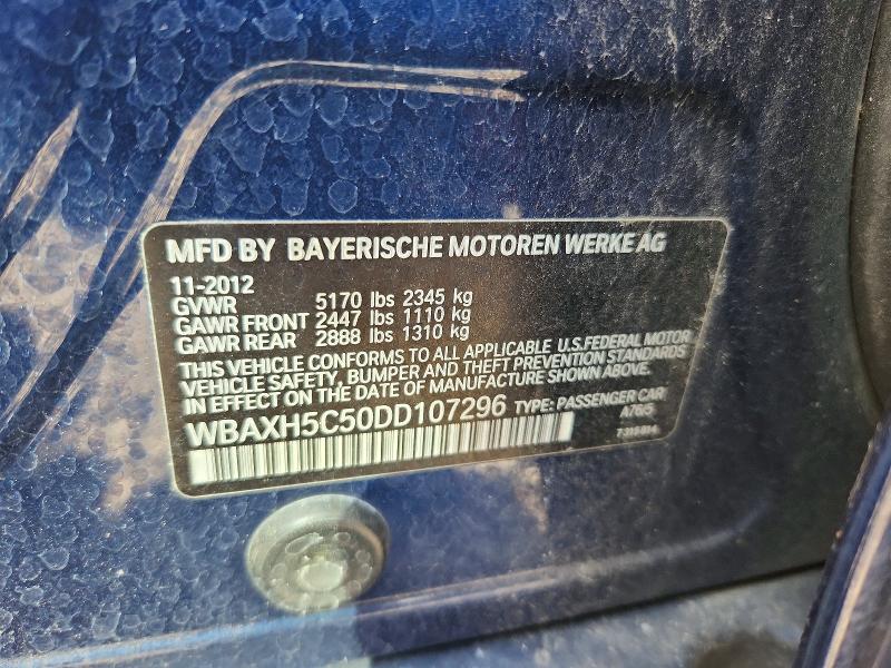 Продажа на аукционе авто 2013 Bmw 528, vin: WBAXH5C50DD107296, номер лота: 68928156