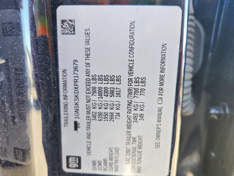 Продажа на аукционе авто 2023 Chevrolet Tahoe, vin: 1GNSKSKDXPR173679, номер лота: 69021226