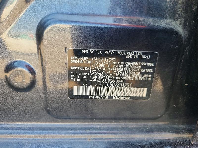 Aukcja sprzedaży 2013 Subaru Xv Crosstrek, vin: JF2GPACC5D2894207, numer aukcji: 67718746