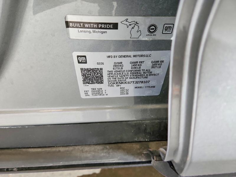 69849046 :رقم المزاد ، 1GKENKKS7TJ278107 vin ، 2026 Gmc Acadia مزاد بيع