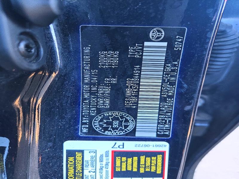2015 Toyota Camry მანქანა იყიდება აუქციონზე, vin: 4T1BF1FK5FU944914, აუქციონის ნომერი: 69891986