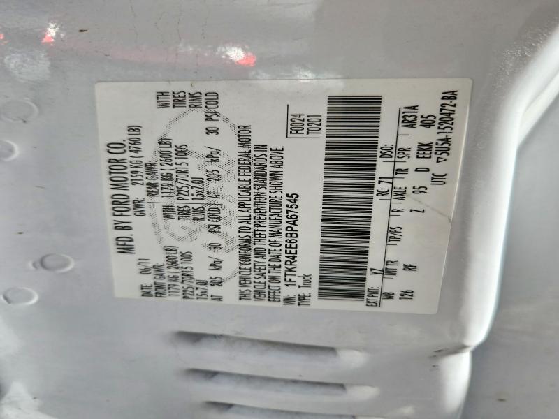 68851506 :رقم المزاد ، 1FTKR4EE6BPA67545 vin ، 2011 Ford Ranger مزاد بيع