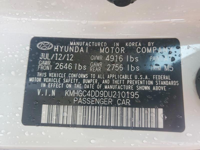 67559206 :رقم المزاد ، KMHGC4DD9DU210195 vin ، 2013 Hyundai Genesis مزاد بيع