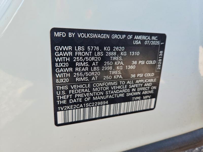 Aukcja sprzedaży 2025 Volkswagen Atlas Cross Sport, vin: 1V2KE2CA1SC229894, numer aukcji: 68987946