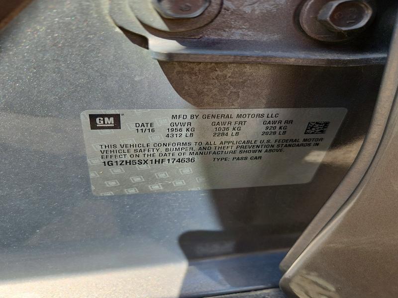 2017 Chevrolet Malibu მანქანა იყიდება აუქციონზე, vin: 1G1ZH5SX1HF174636, აუქციონის ნომერი: 69170596