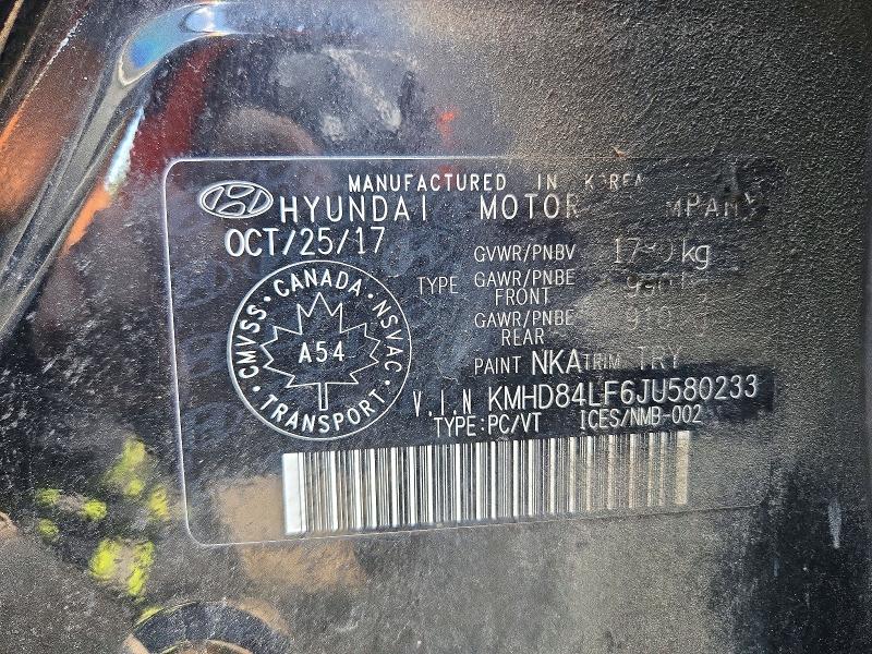 Aukcja sprzedaży 2018 Hyundai Elantra, vin: KMHD84LF6JU580233, numer aukcji: 67930516