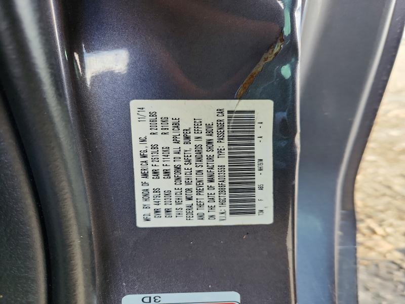 69800836 :رقم المزاد ، 1HGCT2B86FA003556 vin ، 2015 Honda Accord مزاد بيع