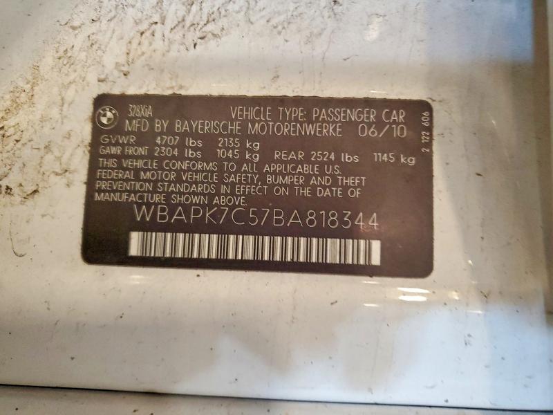 Продажа на аукционе авто 2011 Bmw 328, vin: WBAPK7C57BA818344, номер лота: 70015416