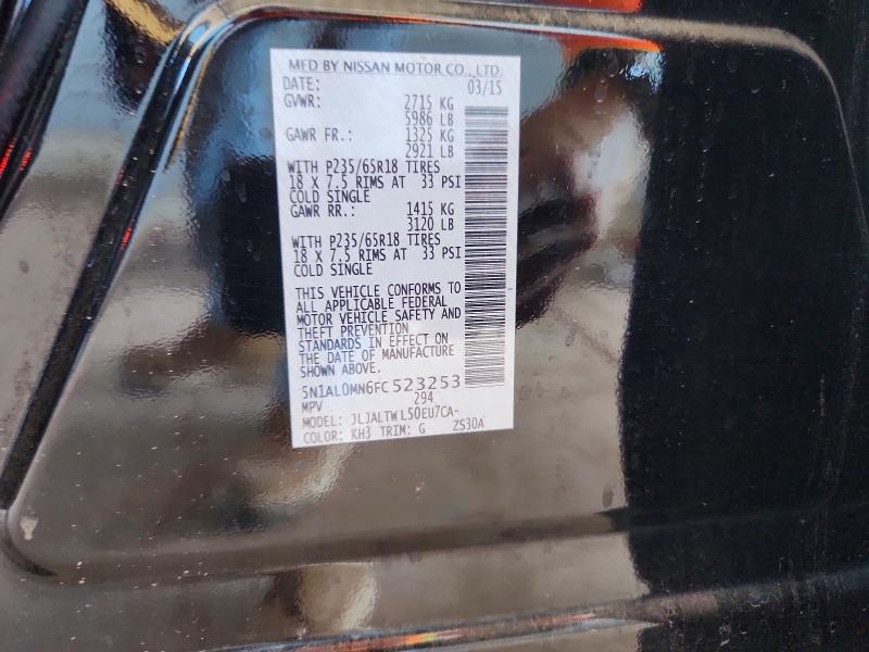 Продаж на аукціоні авто 2015 Infiniti Qx60, vin: 5N1AL0MN6FC523253, номер лоту: 70423336