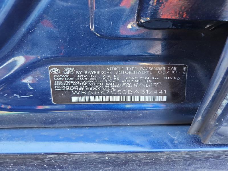 69575866 :رقم المزاد ، WBAPK7C50BA817441 vin ، 2011 Bmw 328 مزاد بيع
