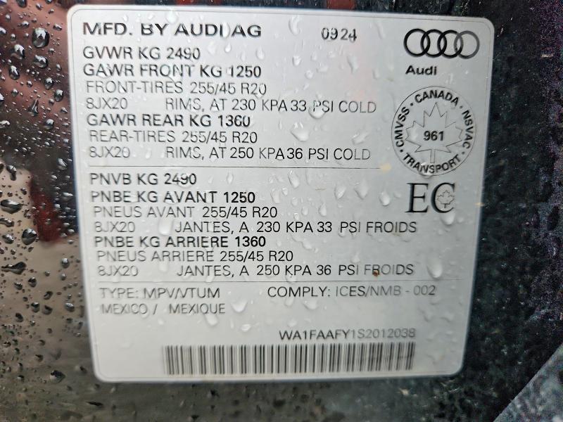 Продажа на аукционе авто 2025 Audi Q5, vin: WA1FAAFY1S2012038, номер лота: 67421706