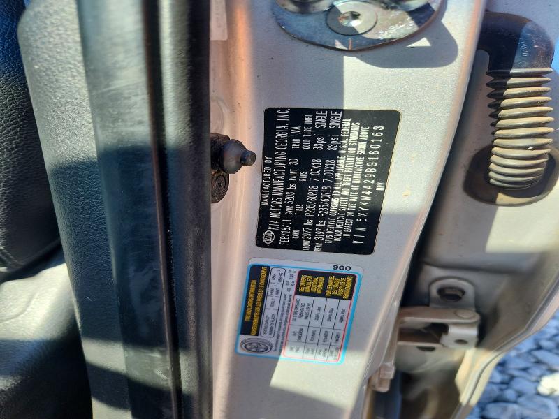 69407426 :رقم المزاد ، 5XYKW4A29BG160163 vin ، 2011 Kia Sorento مزاد بيع