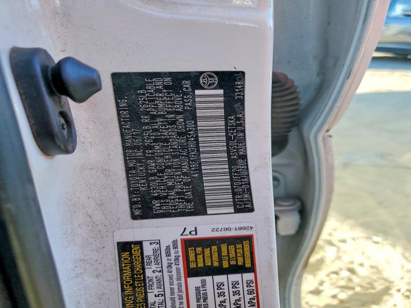Auction sale of the 2017 Toyota Camry, vin: 4T1BF1FK3HU454300, lot number: 71047166