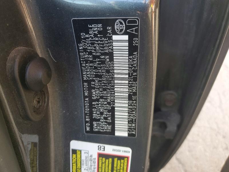 Aukcja sprzedaży 2010 Toyota Corolla, vin: 2T1BU4EE9AC356995, numer aukcji: 70294176