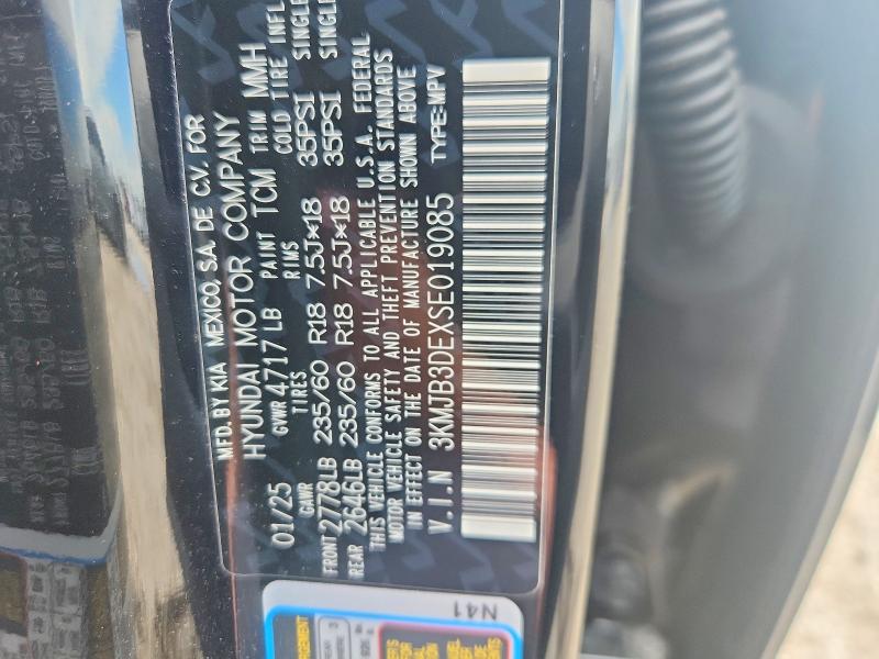 68375646 :رقم المزاد ، 3KMJB3DEXSE019085 vin ، 2025 Hyundai Tucson مزاد بيع