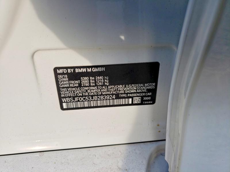 Aukcja sprzedaży 2018 Bmw M5, vin: WBSJF0C53JB283924, numer aukcji: 69968146
