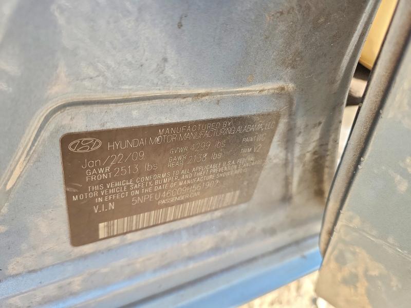 71108766 :رقم المزاد ، 5NPEU46C09H561902 vin ، 2009 Hyundai Sonata مزاد بيع