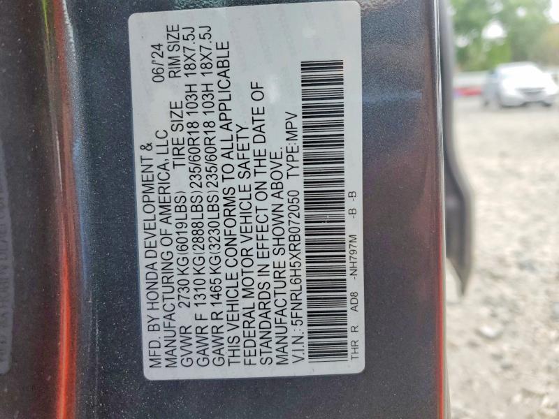 Aukcja sprzedaży 2024 Honda Odyssey, vin: 5FNRL6H5XRB072050, numer aukcji: 66168956
