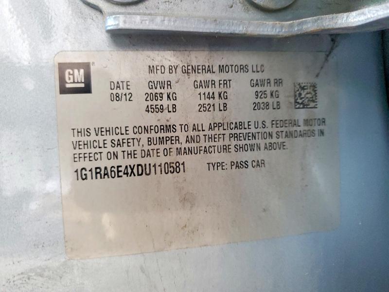 Aukcja sprzedaży 2013 Chevrolet Volt, vin: 1G1RA6E4XDU110581, numer aukcji: 67257636