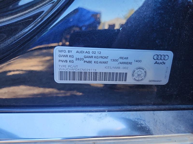 Продаж на аукціоні авто 2012 Audi A8, vin: WAUCVAFDXCN029119, номер лоту: 69529006