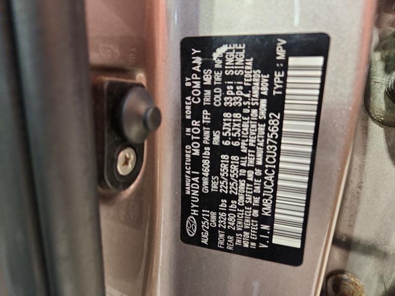 68945946 :رقم المزاد ، KM8JUCAC1CU375682 vin ، 2012 Hyundai Tucson مزاد بيع