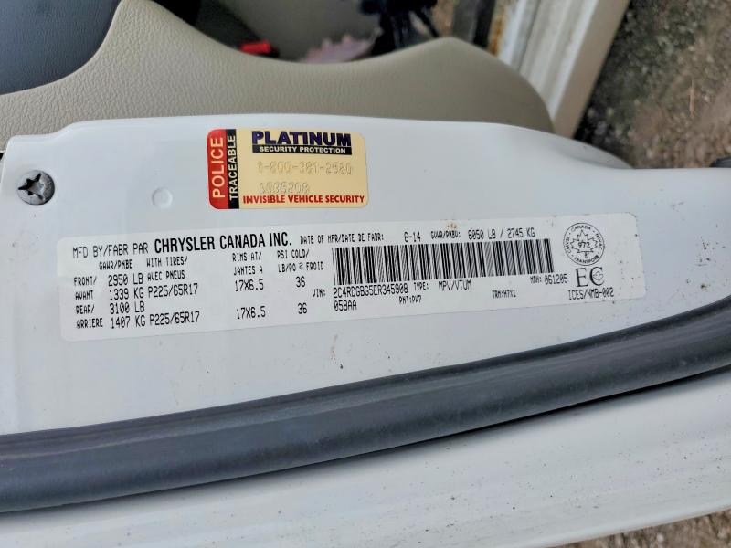 Продажа на аукционе авто 2014 Dodge Grand Caravan, vin: 2C4RDGBG5ER345908, номер лота: 70006536