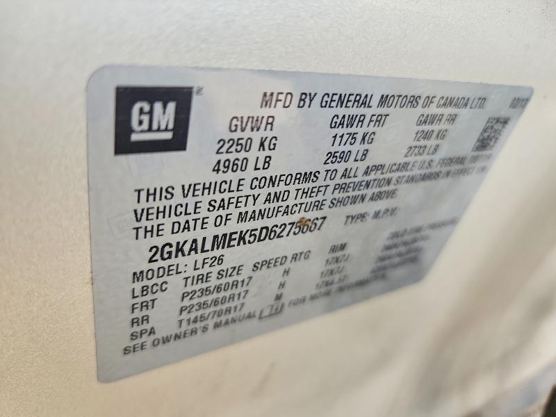 Aukcja sprzedaży 2013 Gmc Terrain, vin: 2GKALMEK5D6275667, numer aukcji: 68449946
