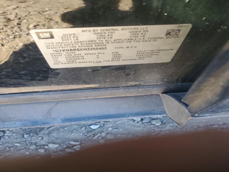 69873426 :رقم المزاد ، 1GYKNBRSXHZ258490 vin ، 2017 Cadillac Xt5 مزاد بيع