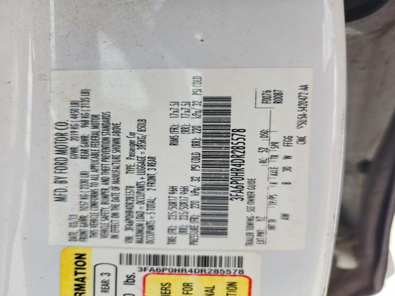 Aukcja sprzedaży 2013 Ford Fusion, vin: 3FA6P0HR4DR285578, numer aukcji: 70976476