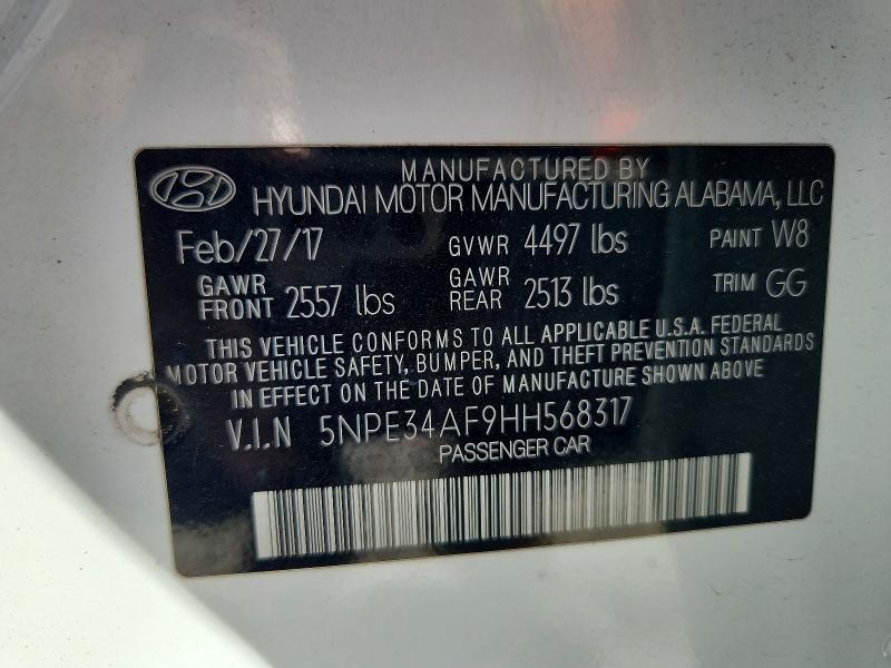 Продажа на аукционе авто 2017 Hyundai Sonata, vin: 5NPE34AF9HH568317, номер лота: 70880696